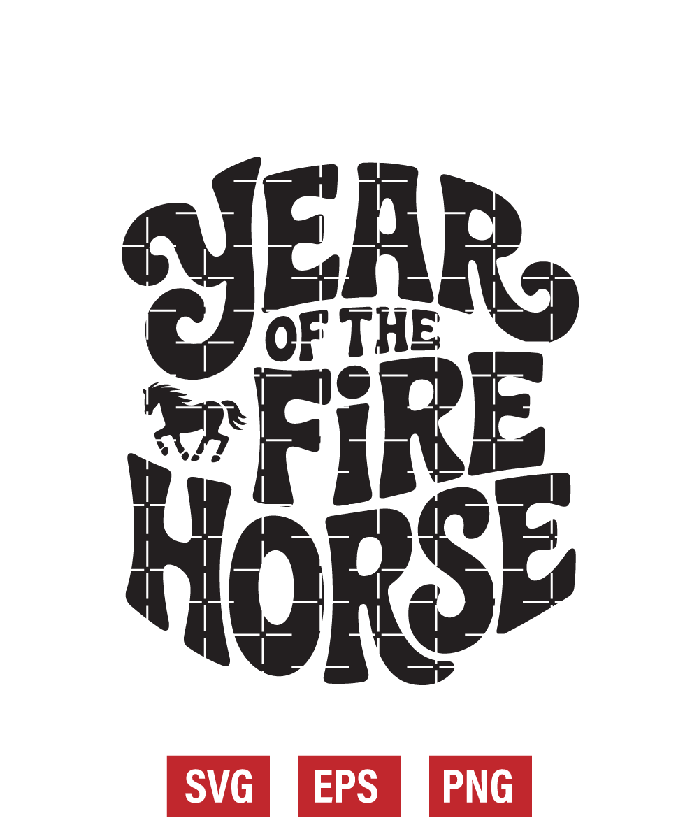Year of the Fire Horse Svg