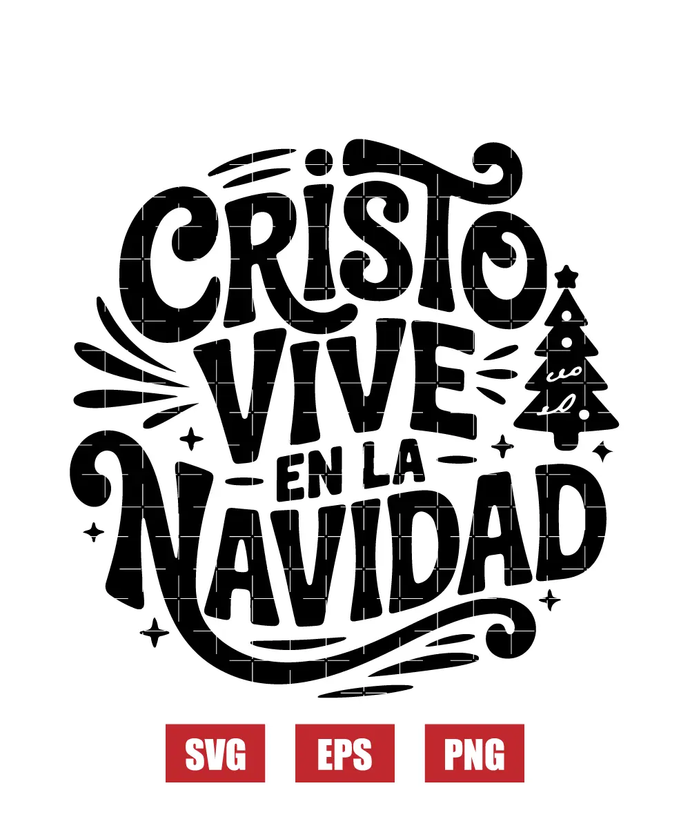 Cristo Vive En La Navidad Svg