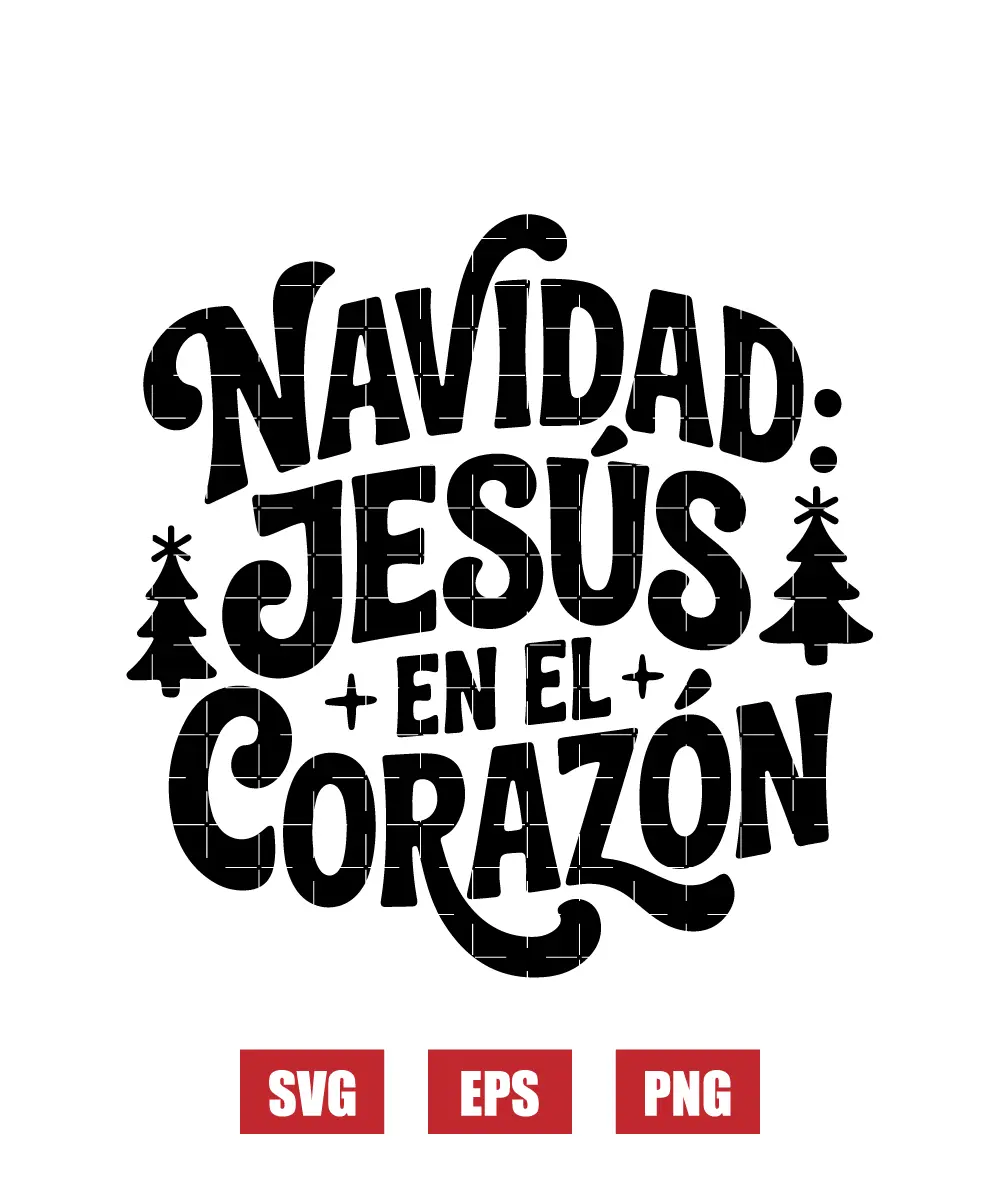Navidad: Jesús En El Corazón Svg